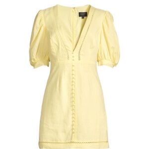 Bardot Light Yellow Mini Dress